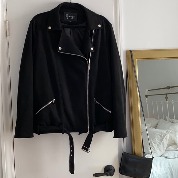 Lily Morgan Faux Suede Moto Jacket